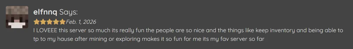 Player review screenshot